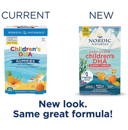 Nordic Naturals Zero Sugar Children's DHA Gummy Chews 600mg