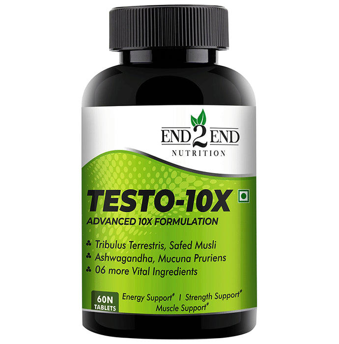 End2End Nutrition Testo 10X Tablet (60 Each) - Classic Derma