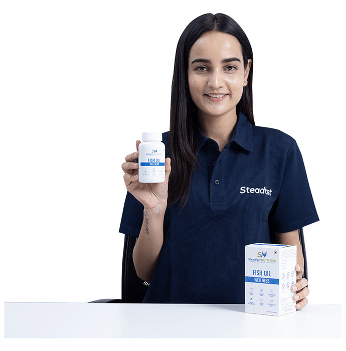 Steadfast Nutrition Fish Oil Wellness Omega 3 Fatty Acids Soft Gelatin Capsule