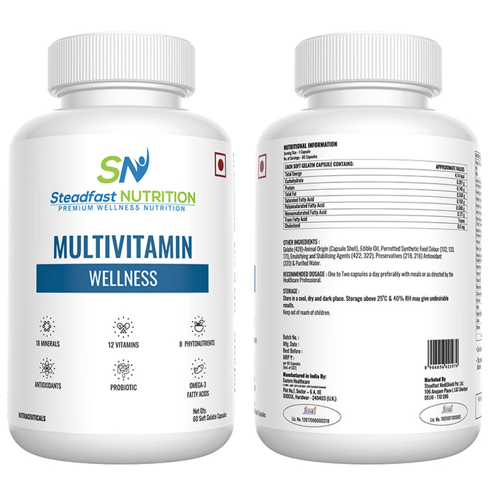 Steadfast Nutrition Multivitamin Wellness Soft Gelatin Capsule