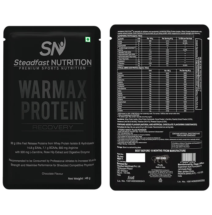 Steadfast Nutrition Warmax Protein Recovery Chocolate