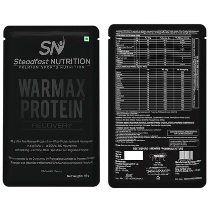 Steadfast Nutrition Warmax Protein Recovery Chocolate