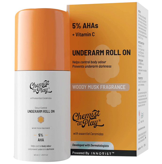 Chemist At Play Odour Control Underarm Roll On Woody Musk - Classic Derma