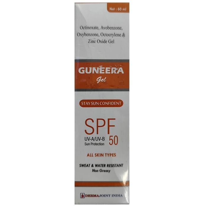 Guneera SPF 50 Sunscreen Gel with UVA/UVB Sun Protection | All Skin Types | Sweat & Water-Resistant - Classic Derma