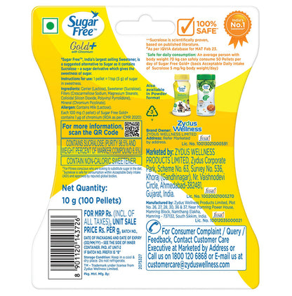 Sugar Free Gold Plus Low Calorie Aspartame Sweetener Pellets