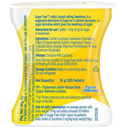 Sugar Free Gold Plus Low Calorie Aspartame Sweetener Pellets