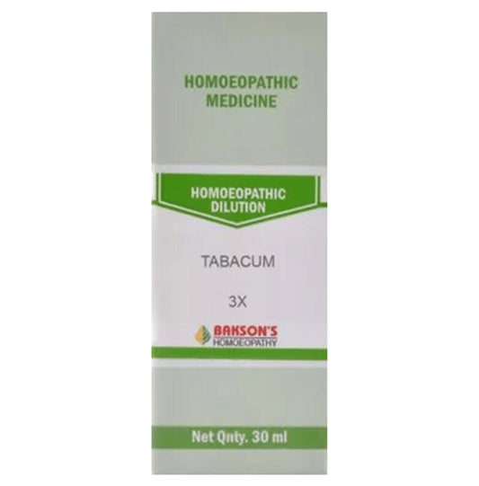 Bakson's Homeopathy Tabacum Dilution 3X - Classic Derma