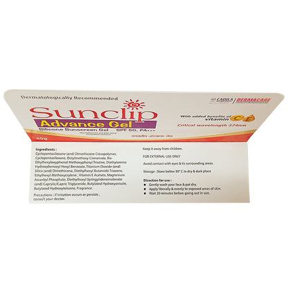 Sunclip Advance Silicone Sunscreen Gel SPF 50 PA+++