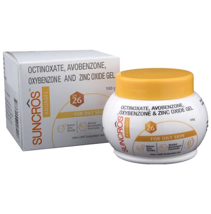 Suncros SPF 26 Aqua Sunscreen with Zinc Oxide | Water Resistant Gel - Classic Derma