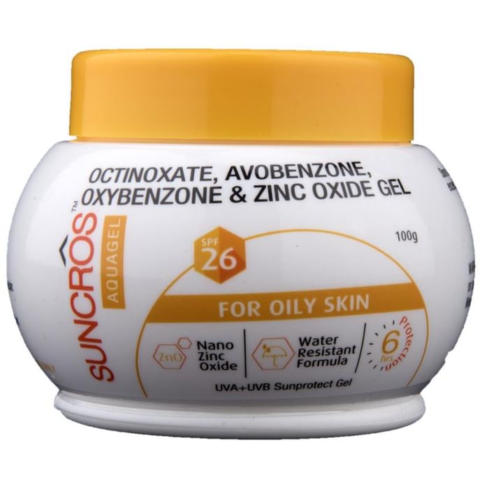 Suncros SPF 26 Aqua Sunscreen with Zinc Oxide | Water Resistant Gel