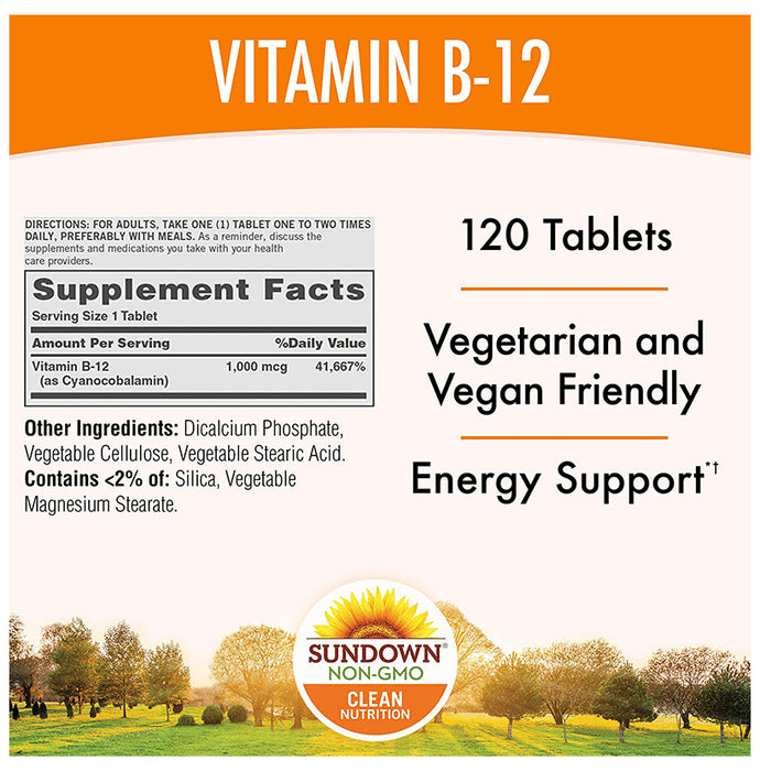 Sundown Timed Release B12 1000mcg Tablet