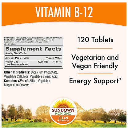 Sundown Timed Release B12 1000mcg Tablet