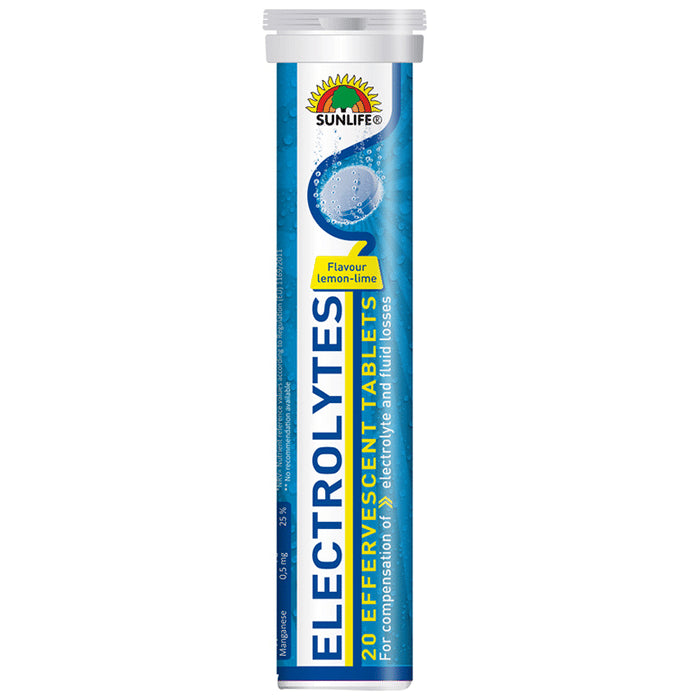Sunlife Electrolytes Effervescent Tablet Lemon-Lime - Classic Derma