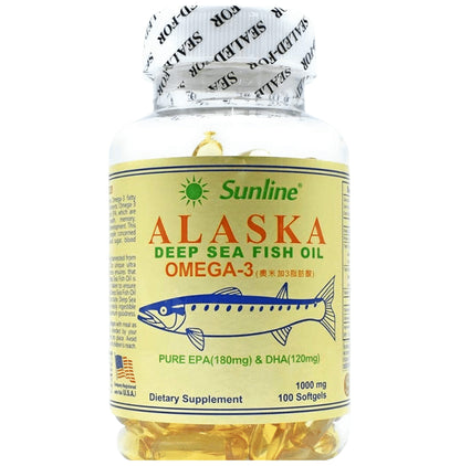Sunline Alaska Deep Sea Fish Oil with Omega 3 | Softgel for Heart, Brain, Growth & Development - Classic Derma