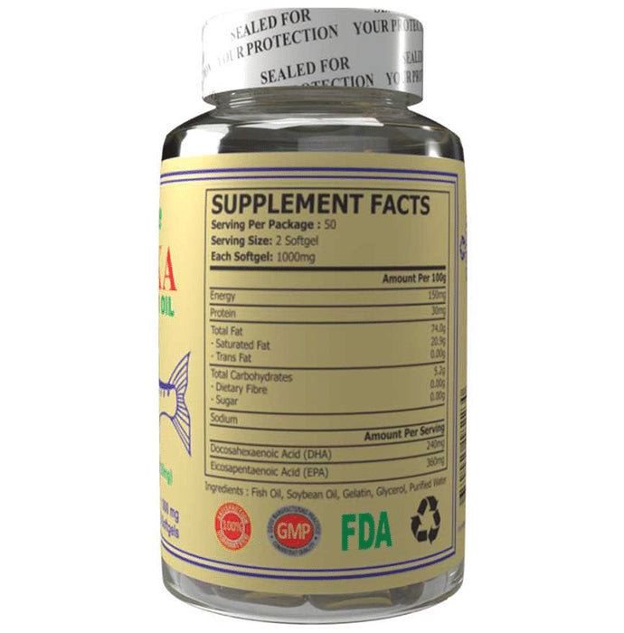 Sunline Alaska Deep Sea Fish Oil with Omega 3 | Softgel for Heart, Brain, Growth & Development