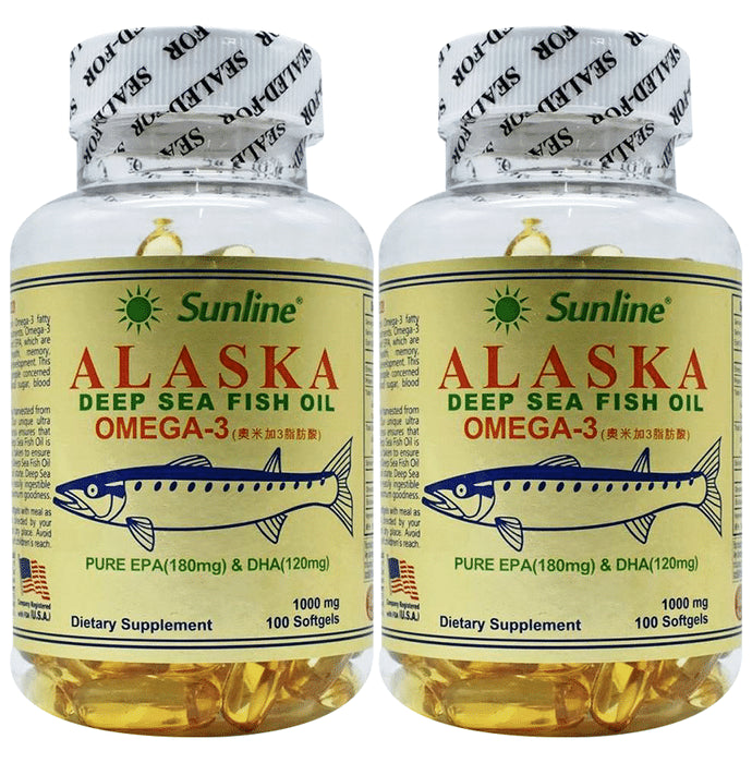 Sunline Alaska Deep Sea Fish Oil with Omega 3 Softgel (100 Each) - Classic Derma