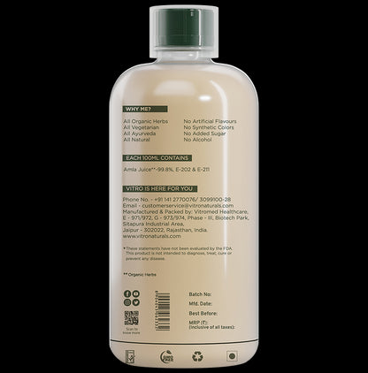 Vitro Naturals I Am Young Amla Juice Prevents Hair Loss, Anti-ageing