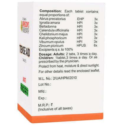 Bakson's Homeopathy Tense Aid Tablet