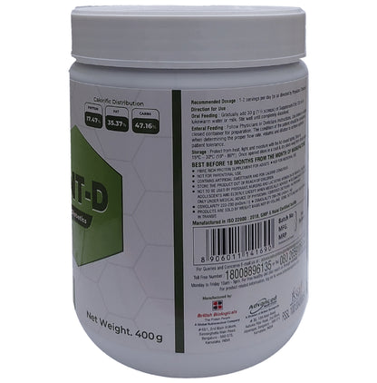 Supplement D Powder | Nutritional Supplement for Diabetics | Gluten, Lactose & Sugar Free | Flavour Vanilla