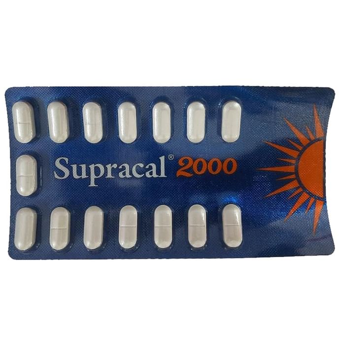 Supracal 2000 Tablet with Calcium, Vitamin D3, Methylcobalamin, Magnesium and Zinc | Bone, Joint & Muscle Care | Daily Mineral Essentials