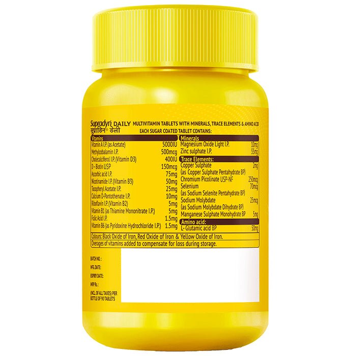 Supradyn Daily Multivitamin for Men and Women | Daily Immunity and 2X Energy | Tablet