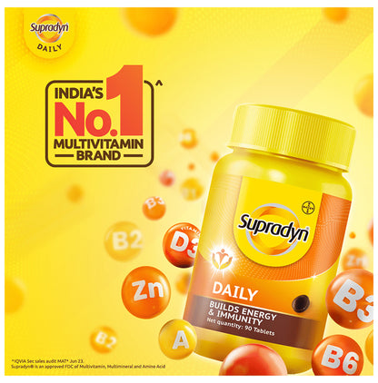 Supradyn Daily Multivitamin for Men and Women | Daily Immunity and 2X Energy | Tablet