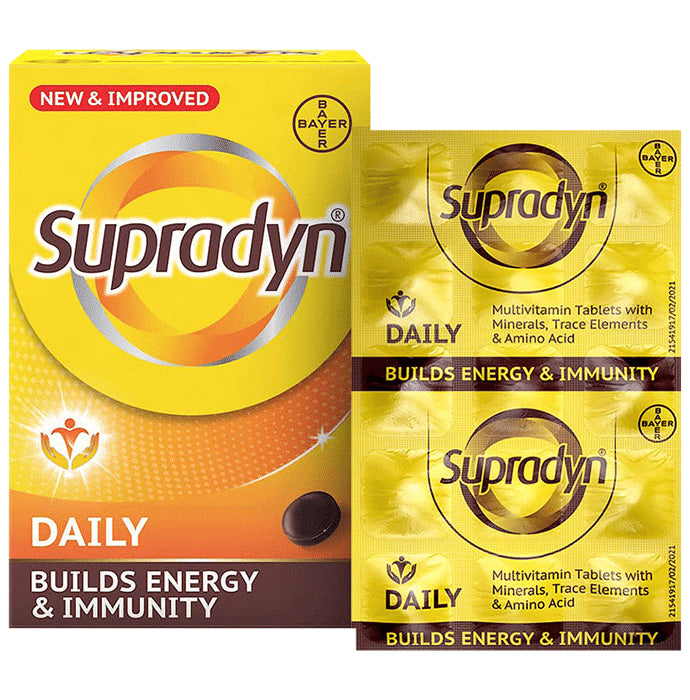 Supradyn Daily Multivitamin for Men and Women | Daily Immunity and 2X Energy | Tablet - Classic Derma