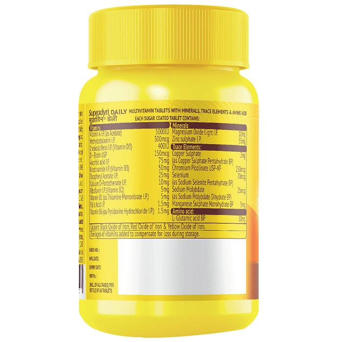Supradyn Daily Multivitamin for Men and Women | Daily Immunity and 2X Energy | Tablet