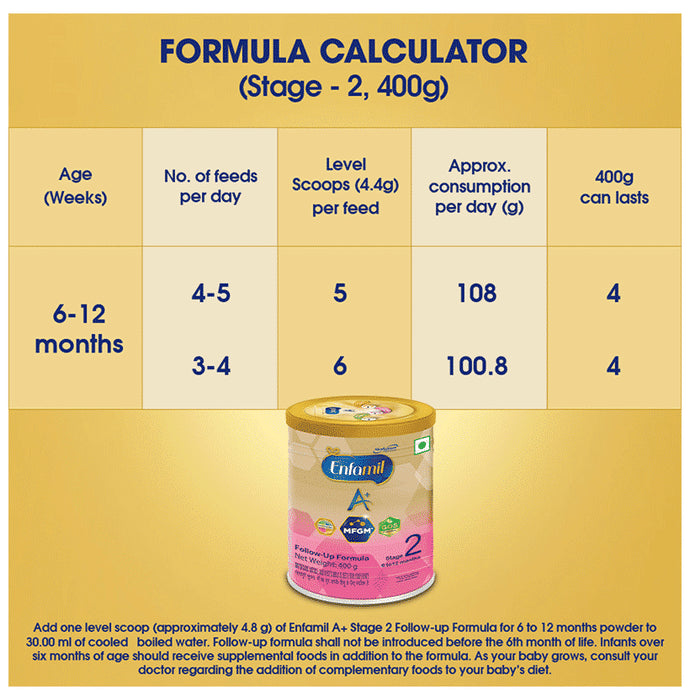 Enfamil A+ Stage 2 Follow Up Formula | With DHA, ARA & Prebiotics