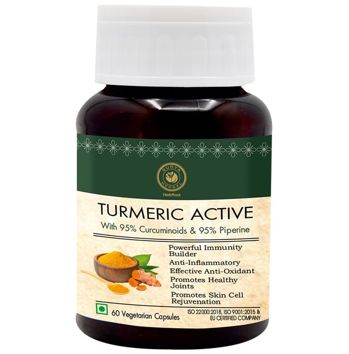 Surya Herbal Turmeric Active with 95% Curcuminoids & 95% Piperine Vegetarian Capsule