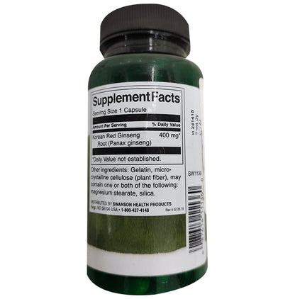 Swanson Full Spectrum Korean Red Ginseng Root Capsule