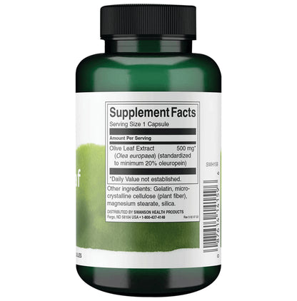 Swanson Olive Leaf Extract 500 mg Capsule