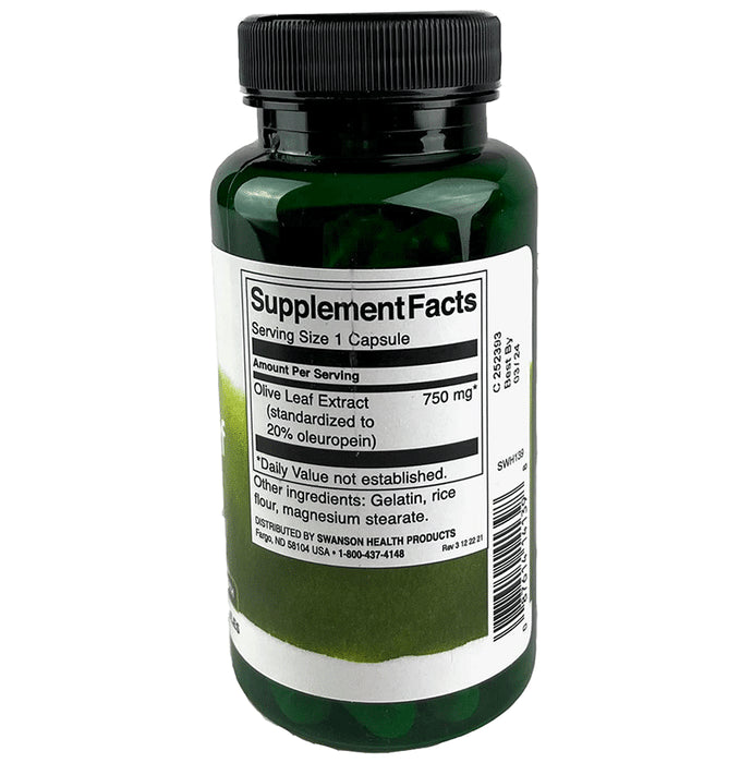 Swanson Olive Leaf Extract 750mg Capsule