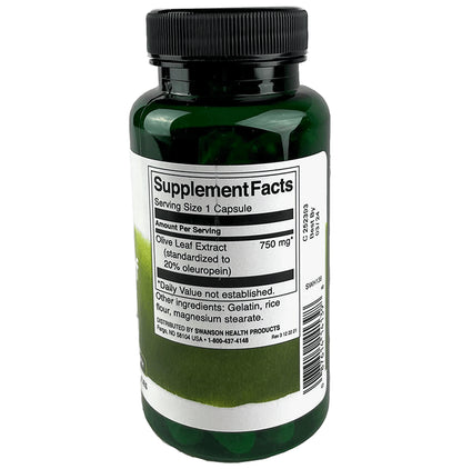 Swanson Olive Leaf Extract 750mg Capsule