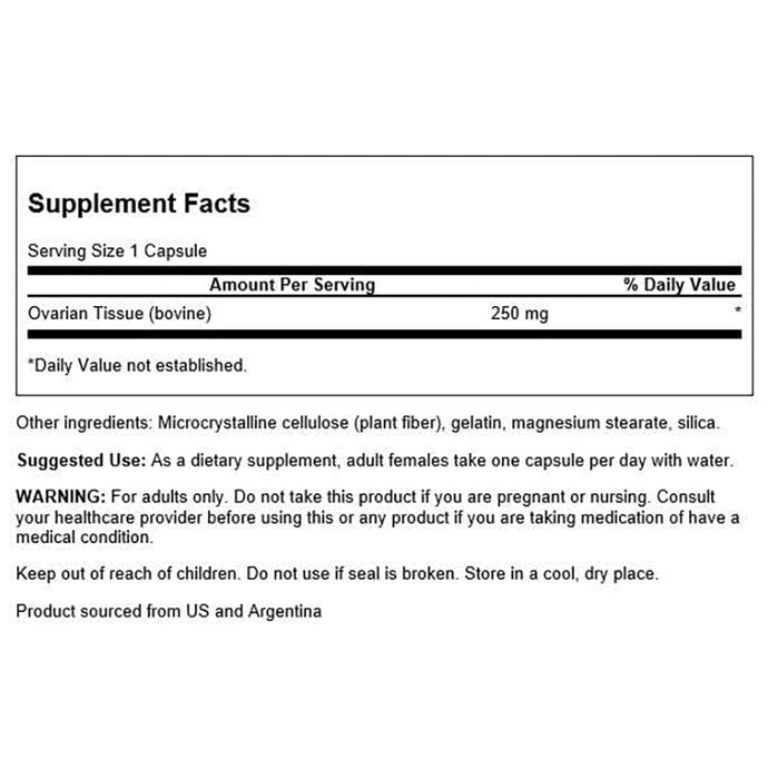 Swanson Ovarian Glandular Capsule