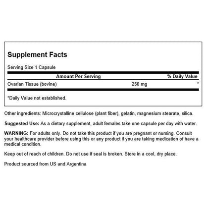 Swanson Ovarian Glandular Capsule