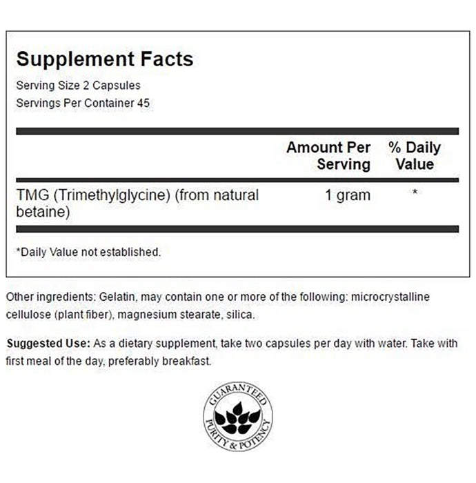 Swanson TMG Trimethylglycine 500mg Capsule