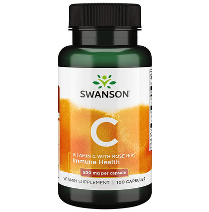 Swanson Vitamin C With Rose Hips 500mg Capsule - Classic Derma