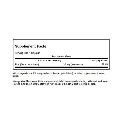 Swanson Zinc Citrate Capsule