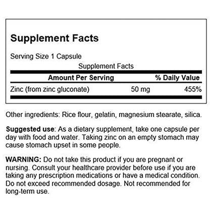 Swanson Zinc Gluconate Capsule