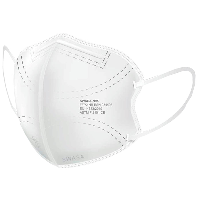 Swasa + PM 0.3 N95 FFP2 Anti-Pollution Face Mask White - Classic Derma