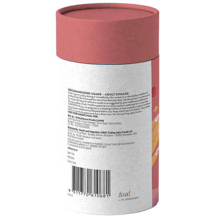 Swisse Me Biotin Gummies with Vitamin B12, C & E, Promotes Healthy Hair, Skin & Nails