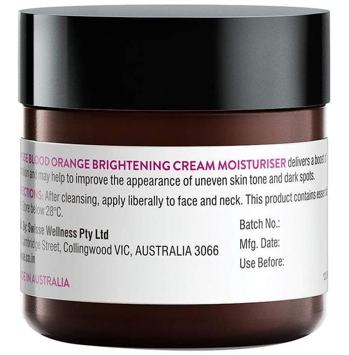 Swisse Skincare Blood Orange Brightening Cream Moisturiser