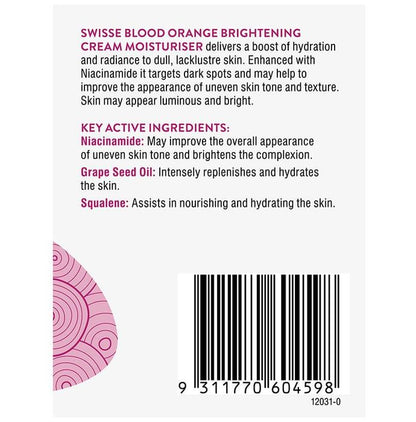 Swisse Skincare Blood Orange Brightening Cream Moisturiser