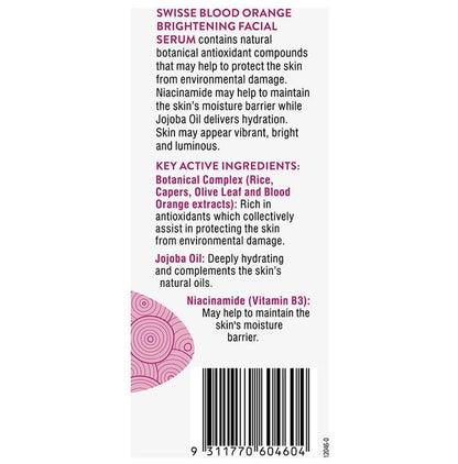 Swisse Skincare Blood Orange Brightening Facial Serum