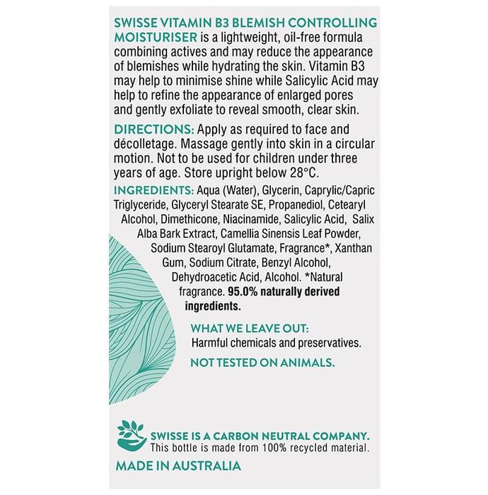 Swisse Skincare Vitamin B3 Blemish Controlling Moisturiser