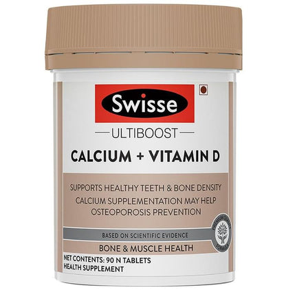 Swisse Ultiboost Calcium + Vitamin D Tablet for Stronger Bones & Muscle Health - Classic Derma
