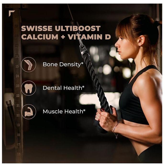 Swisse Ultiboost Calcium + Vitamin D Tablet for Stronger Bones & Muscle Health