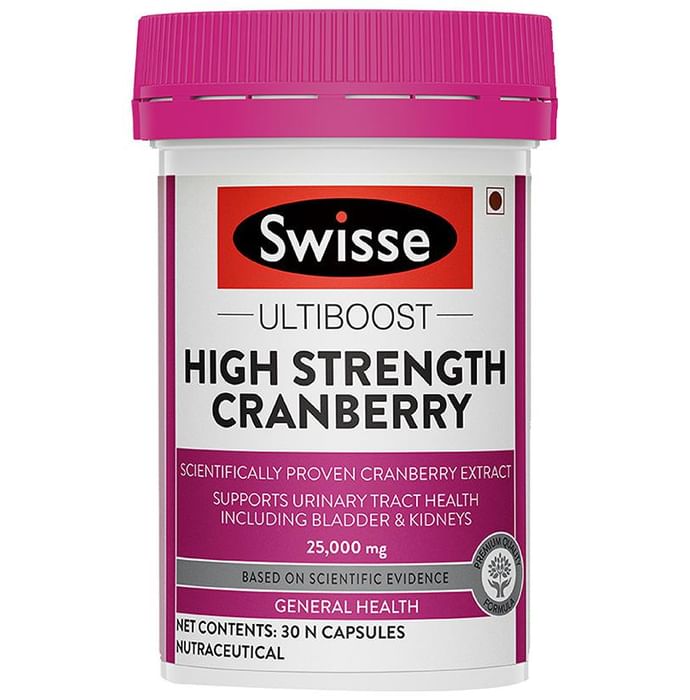 Swisse Ultiboost High Strength Cranberry 25000mg Capsule | Supports Urinary Bladder & Kidney Health - Classic Derma