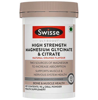 Swisse Ultiboost High Strength Magnesium Glycinate & Citrate Oral Powder Orange - Classic Derma